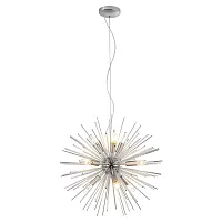 Люстра подвесная Star GRLSP-8336 Lussole без плафона на 9 ламп, основание серебряное в стиле современный Люстра подвесная Star GRLSP-8336 Lussole без плафона на 9 ламп, основание серебряное в стиле современный